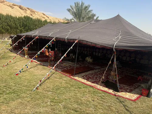 خيمه شعبيه تراثيه ١٠*٢٠ متر بيت شعر ابيضّ او اسود