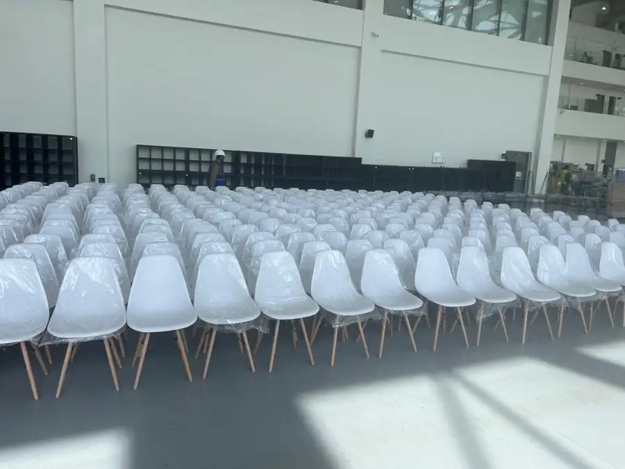 Luxury white plastic chair