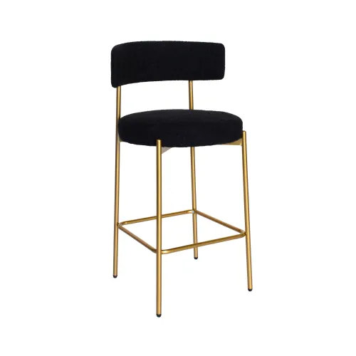 Jeddah Bar Stool Gold - Black

