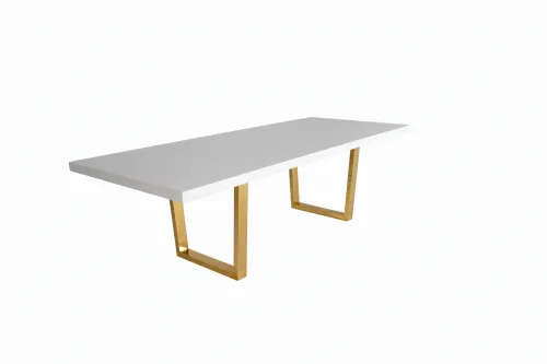 Modular Table 250x105 - White Top/U Black Leg
2