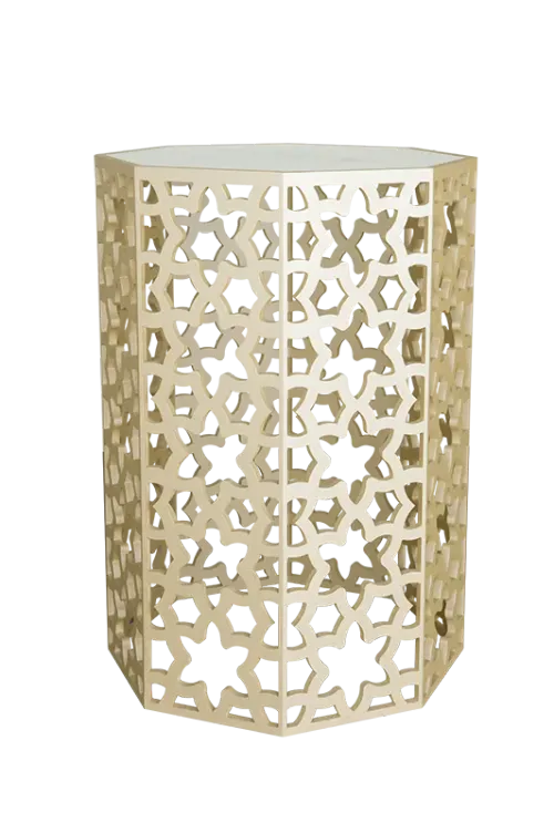 طاولة كوكتيل المدينة – قاعدة ذهبية بتصميم فاخر
