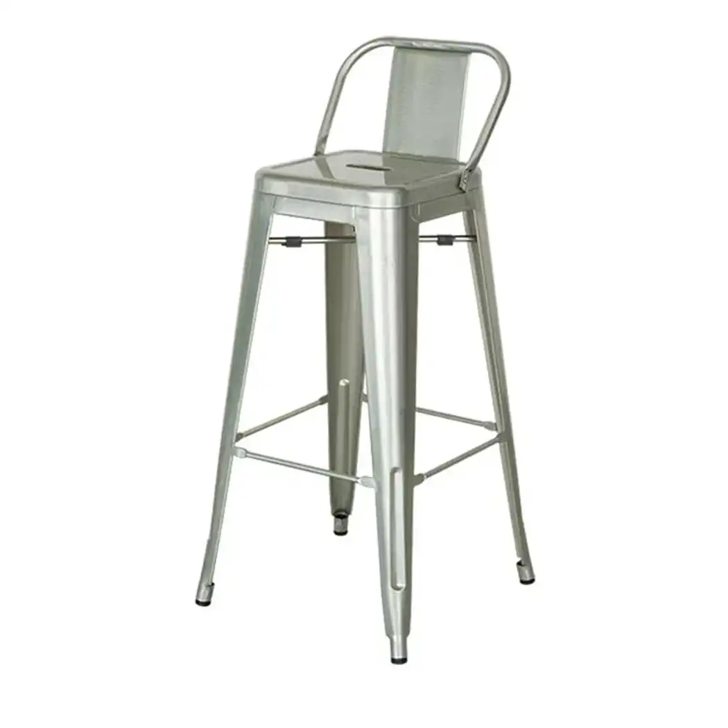 Urban Stool Galvanized with backrest galvanized
