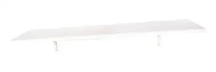 رف حائط أبيض 120×28 سم مع حوامل L معدنيةEGWWO | Jarpen Shelf للإيجار 