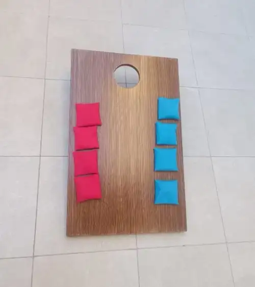 Sandbag Toss Game into Targets 803