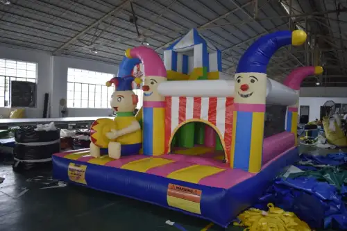Clown Trampoline with Slide in Fun Festive Design 222