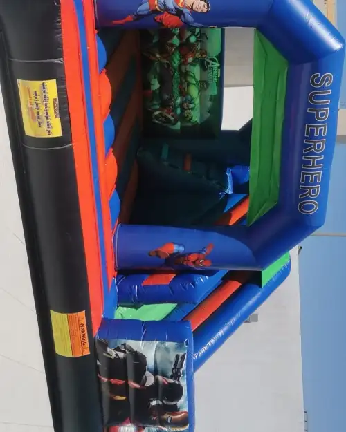 Superman Trampoline with Slide for Action Activities 253