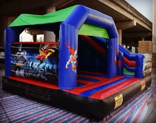 Superman Trampoline with Slide for Action Activities 25