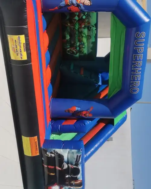 Superman Trampoline with Slide for Action Activities 252