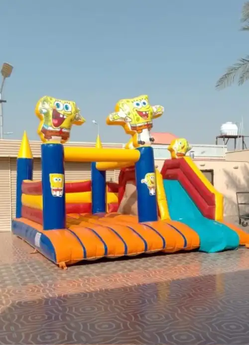 SpongeBob Inflatable Bouncer with Dry Slide