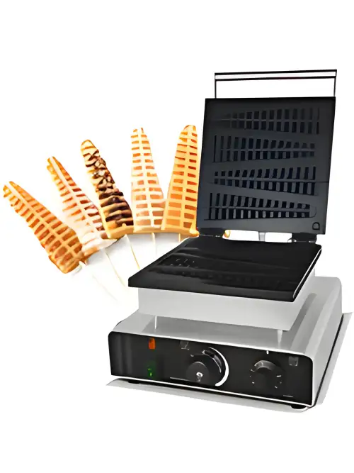Loly Waffle Station with Wooden Setup & Barriers – 0326 | Premium Waffle Station for Parties & Events2