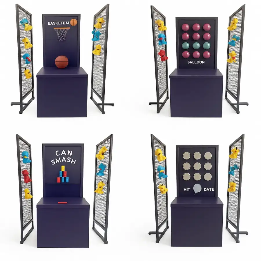 Carnival Booth 0189 – 4 Games of Your Choice with 60 Giveaway Gifts
